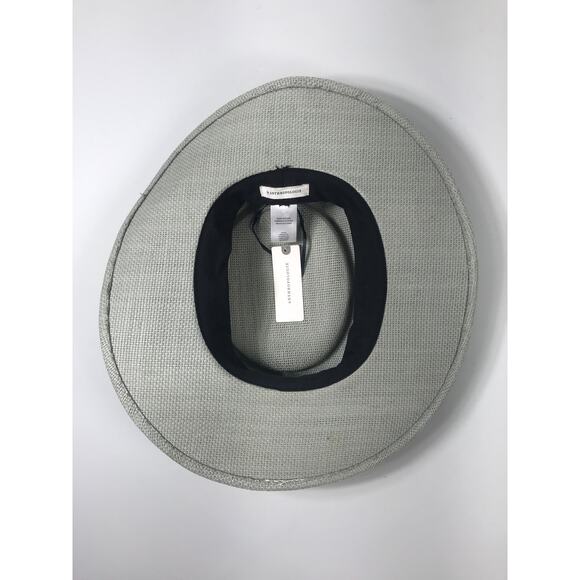 New Anthropologie Rowan Trimmed Boater Straw Hat Ivory Summer Sun Vacation - Picture 4 of 10